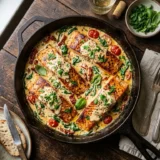 Creamy Garlic Butter Tuscan Salmon, One Skillet